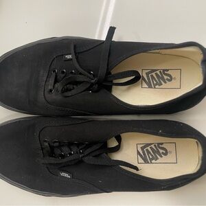 Vans Authentic Black Canvas Sneakers Classic Style